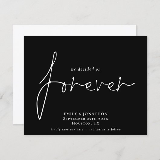 Begroting We hebben op forever Black beslist om de (Voorkant / Achterkant)