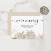 Begroting We hebben Palm Trees adreswijziging verp Notitiekaartje (Voorkant / Achterkant in situ)