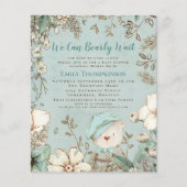 Begroting we kunnen Baby shower afwachten uitnodig (Voorkant)