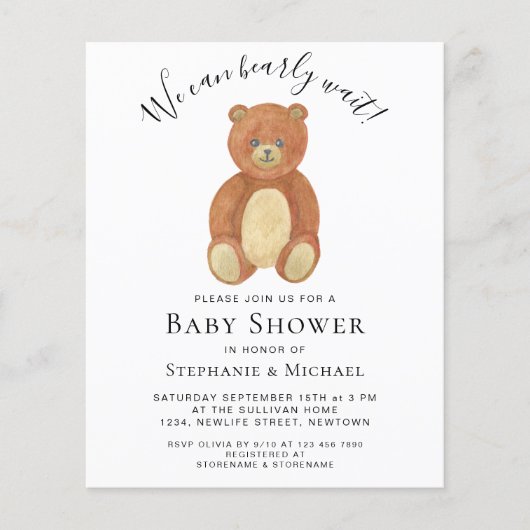 Begroting We kunnen het Baby shower voor paren afw (Voorkant)
