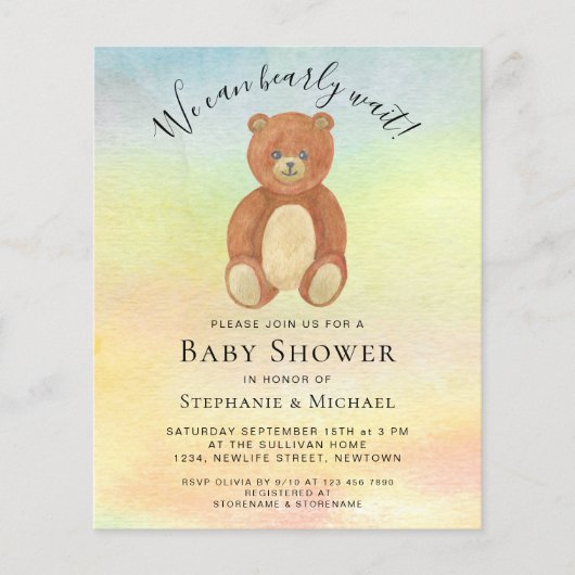 Begroting We kunnen het Baby shower voor paren afw (Voorkant)