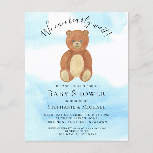 Begroting We kunnen het Baby shower voor paren afw (Voorkant)