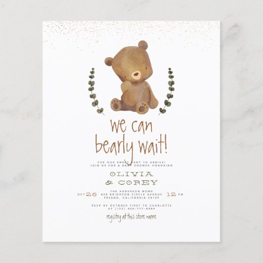 Begroting We kunnen het gouden Baby shower van het (Voorkant)