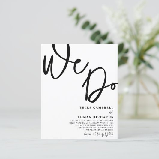 Begroting We maken gebruik van zwart-witbruiloft (Staand voorkant)