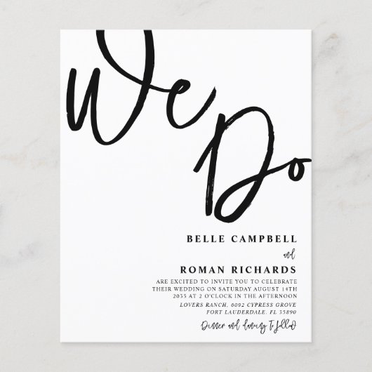 Begroting We maken gebruik van zwart-witbruiloft (Voorkant)