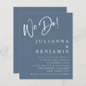 Begroting we nodigen legant uitnodigen voor blauwe (Voorkant / Achterkant)