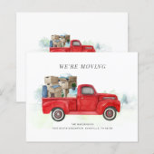 Begroting We verplaatsen Red Truck Change of Addre (Voorkant / Achterkant)