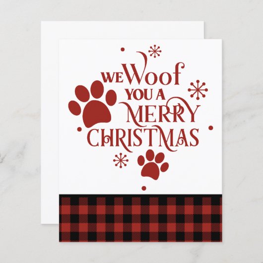 BEGROTING We willen u graag een prettige kersthond (Voorkant / Achterkant)