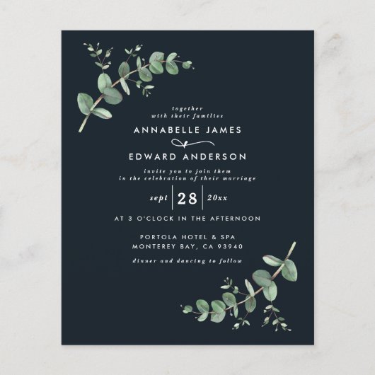 Begroting Weddenschap groen Eucalyptus botanical (Voorkant)