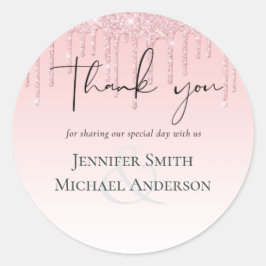 Begroting  weddenschap tussen meisjes Glitter Pink Ronde Sticker