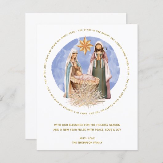 Begroting weggegooid in een woelige kerstKaart (Voorkant / Achterkant)