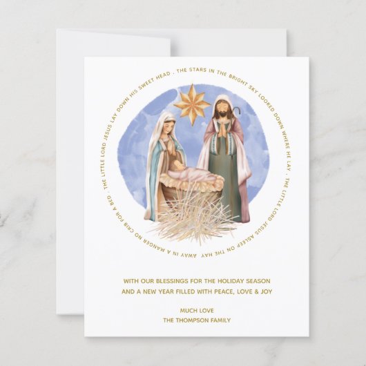 Begroting weggegooid in een woelige kerstKaart (Voorkant)