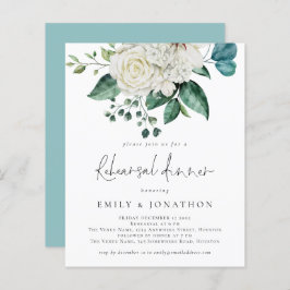 Begroting White Florals Eucalyptus Rehearsal Dinne