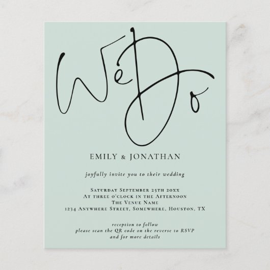 Begroting wij de code Mint QR uitnodigen (Voorkant)