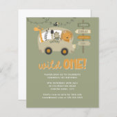 Begroting Wild One Safari Animals 1e verjaardag Gr (Voorkant / Achterkant)