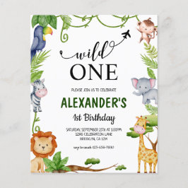 Begroting Wild One Safari Oerwoud Animals Birthday