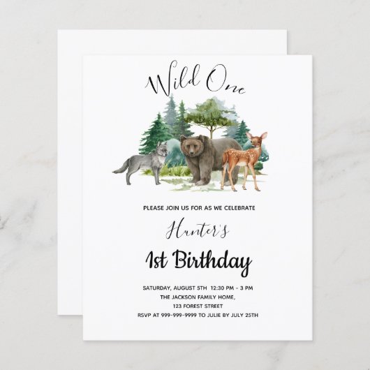 Begroting Wilde 1-jarig bosbos (Voorkant / Achterkant)