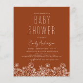 Begroting Wildflower Boho Baby shower verbrand Sin (Voorkant)