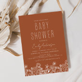 Begroting Wildflower Boho Baby shower verbrand Sin Flyer