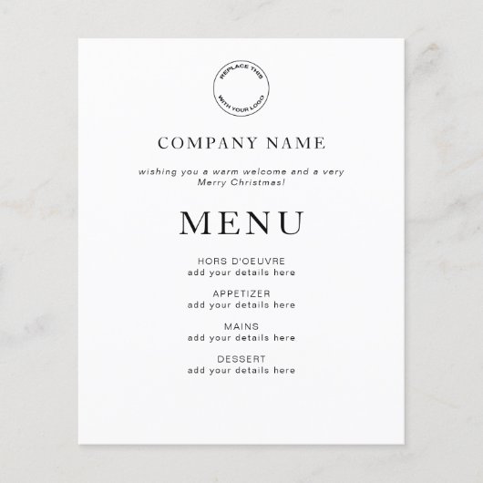 Begroting - willekeurig kleurenkerstmenu (Voorkant)