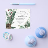 Begroting Winter Berries & Pine Kerstparty Flyer (Enkel)