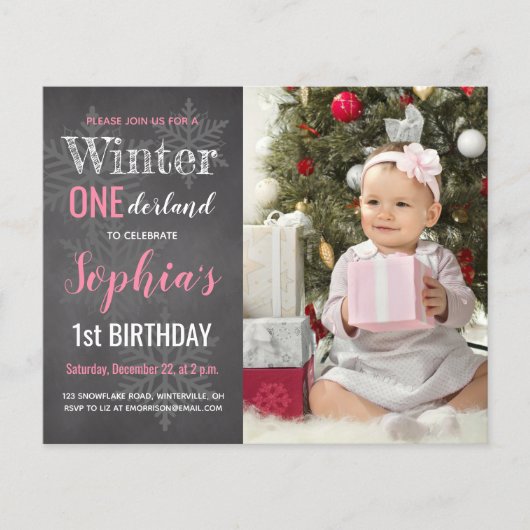 Begroting winter nederland 1e verjaardag uitnodigi (Voorkant)