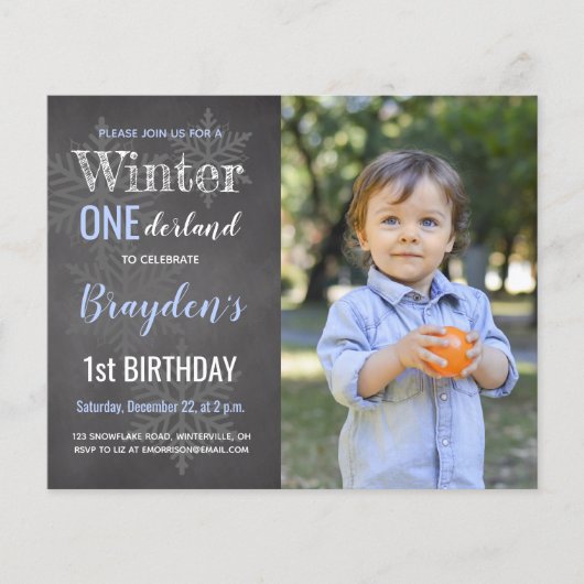 Begroting winter nederland 1e verjaardag uitnodigi (Voorkant)