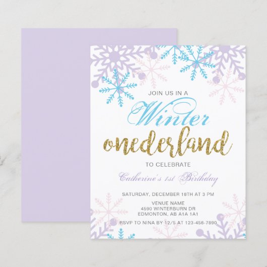 Begroting winter nederland 1ste verjaardag blauwe  (Voorkant / Achterkant)