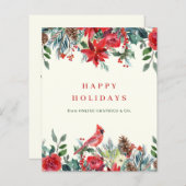 Begroting winterbloemkaartje voor zakelijke logo