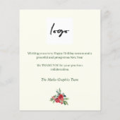 Begroting winterbloemkaartje voor zakelijke logo