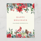 Begroting winterbloemkaartje voor zakelijke logo (Voorkant)