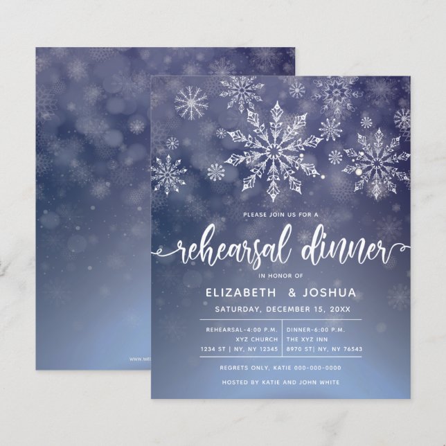 Begroting winterrepetitie uitnodiging (Voorkant / Achterkant)