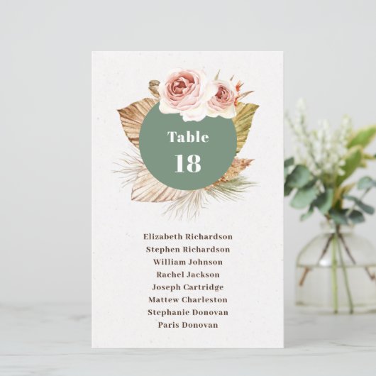 Begroting woestijn floral boho bruiloft-zitplaats (Staand voorkant)