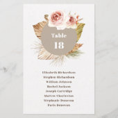 Begroting woestijn floral boho bruiloft-zitplaats (Achterkant)