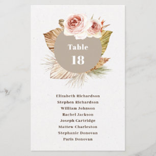 Begroting woestijn floral boho bruiloft-zitplaats