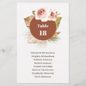 Begroting woestijn floral boho bruiloft-zitplaats (Achterkant)