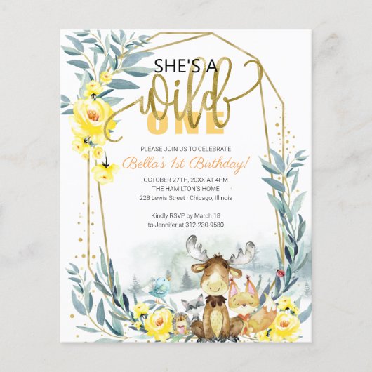 Begroting Ze is een eerste uitnodiging van één dag (Voorkant)