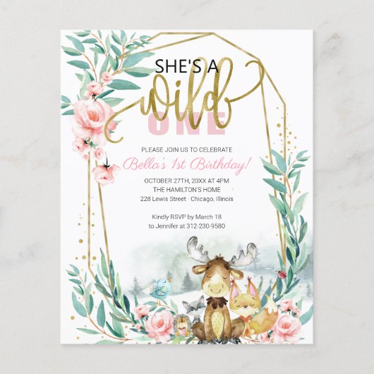 Begroting Ze is een eerste uitnodiging van één dag (Voorkant)