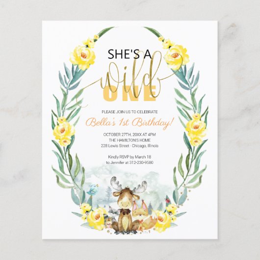 Begroting Ze is een eerste uitnodiging van één dag (Voorkant)