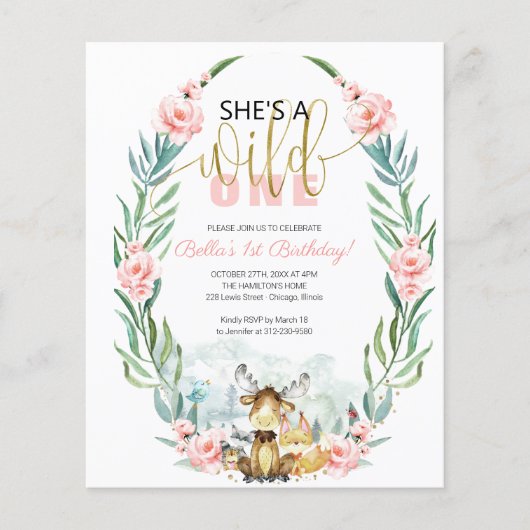 Begroting Ze is een eerste uitnodiging van één dag (Voorkant)