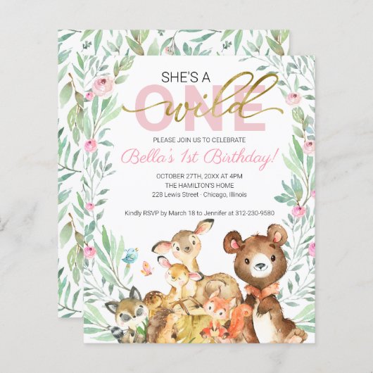 Begroting Ze is een eerste uitnodiging van één dag (Voorkant / Achterkant)