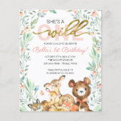 Begroting Ze is een Wilde Eerste Dag Uitnodigingen (Voorkant)