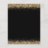 Begroting Ze zei: "Gold Glitter Verloving nodigt u (Achterkant)