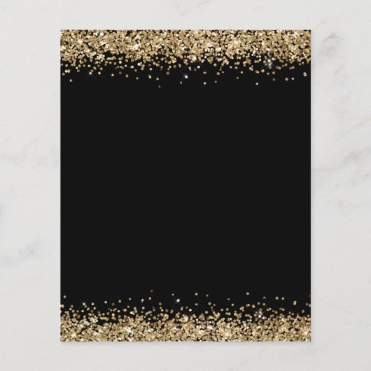 Begroting Ze zei: "Gold Glitter Verloving nodigt u (Achterkant)