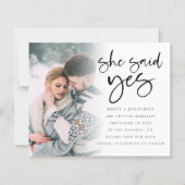 Begroting Ze zei ja QR-code foto opslaan Datum (Voorkant)