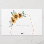Begroting Zonnebloem Eucalyptus Geometrische bewaa Briefpapier (Achterkant)