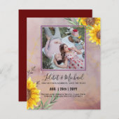 BEGROTING Zonnebloemen FOTO Bewaren Datum plannen  (Voorkant / Achterkant)