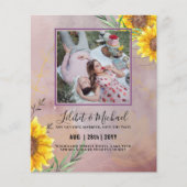 BEGROTING Zonnebloemen FOTO Bewaren Datum plannen  (Voorkant)