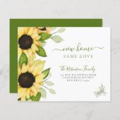 Begroting zonnebloemen moderne bewegende aankondig (Voorkant / Achterkant)