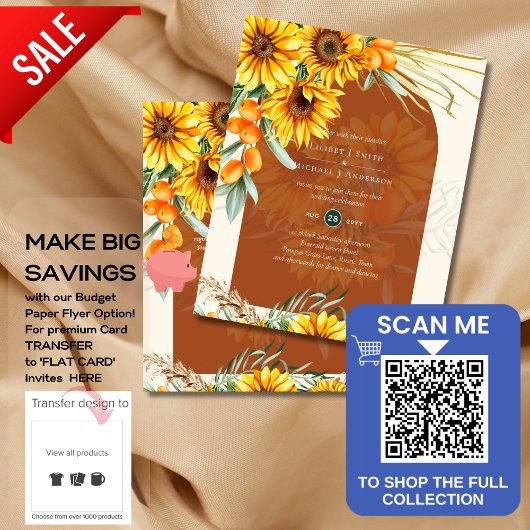 BEGROTING Zonnebloemen Pampas Grass Terracotta Wed Flyer